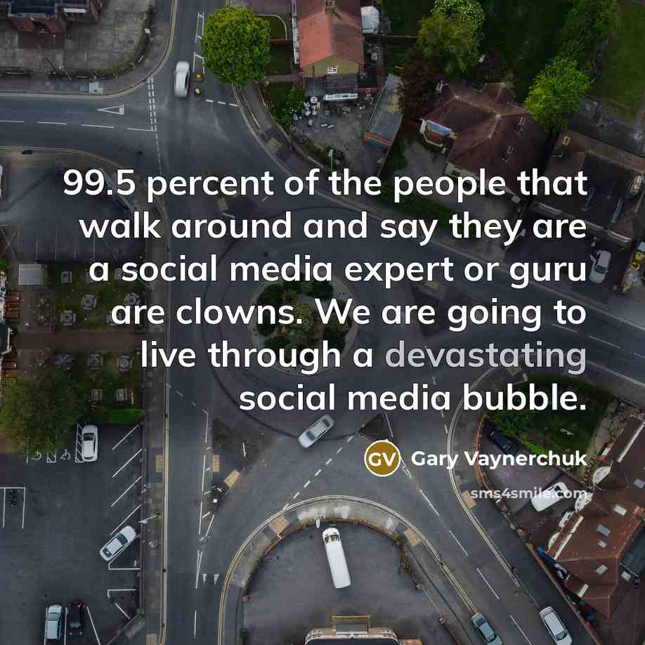 “99.5 percent of the people that walk around and say…” quote by Gary Vaynerchuk
