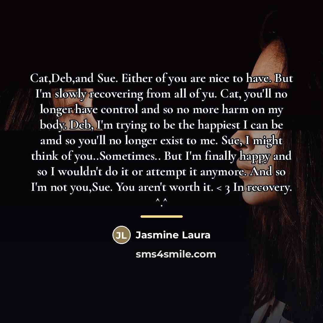 “Cat,Deb,and Sue. Either of you are nice to have. But…” quote by Jasmine Laura