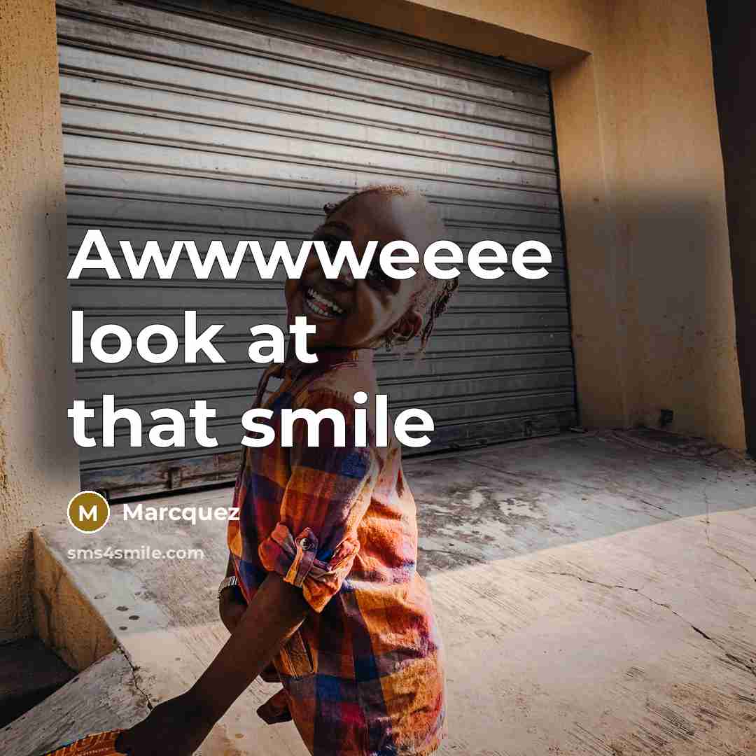 “Awwwweeee look at that smile…” quote by Marcquez