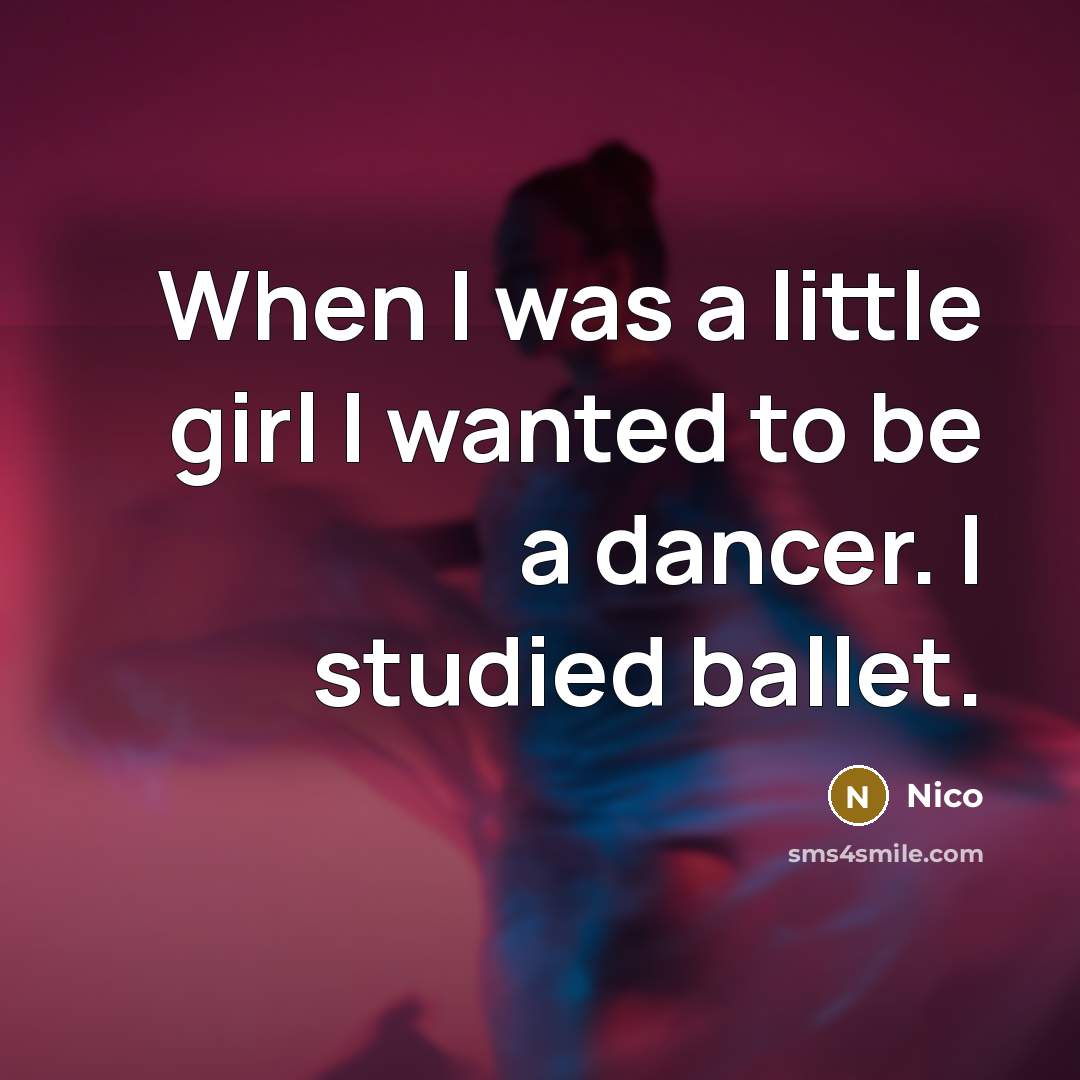 “When I was a little girl I wanted to be…” quote by Nico