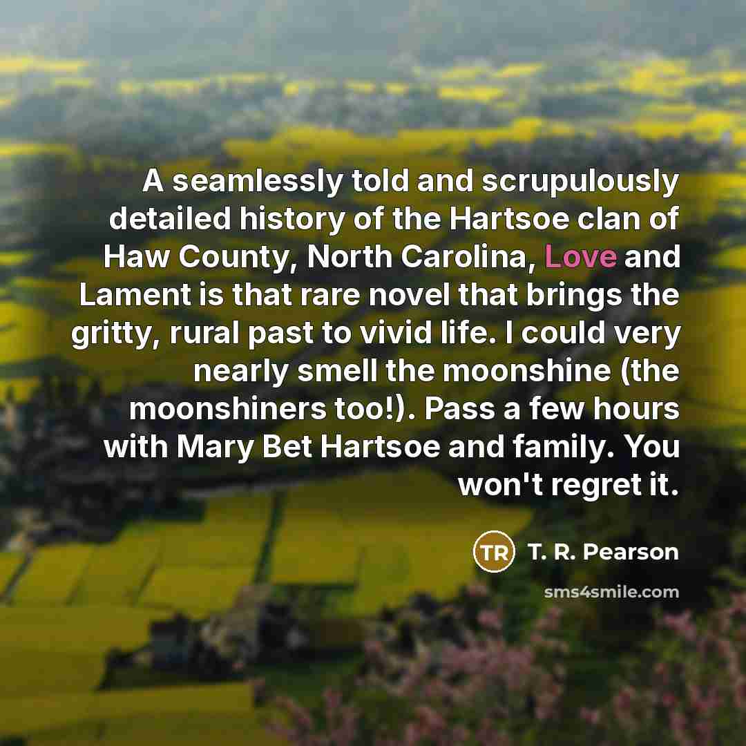 “A seamlessly told and scrupulously detailed history of the Hartsoe…” quote by T. R. Pearson
