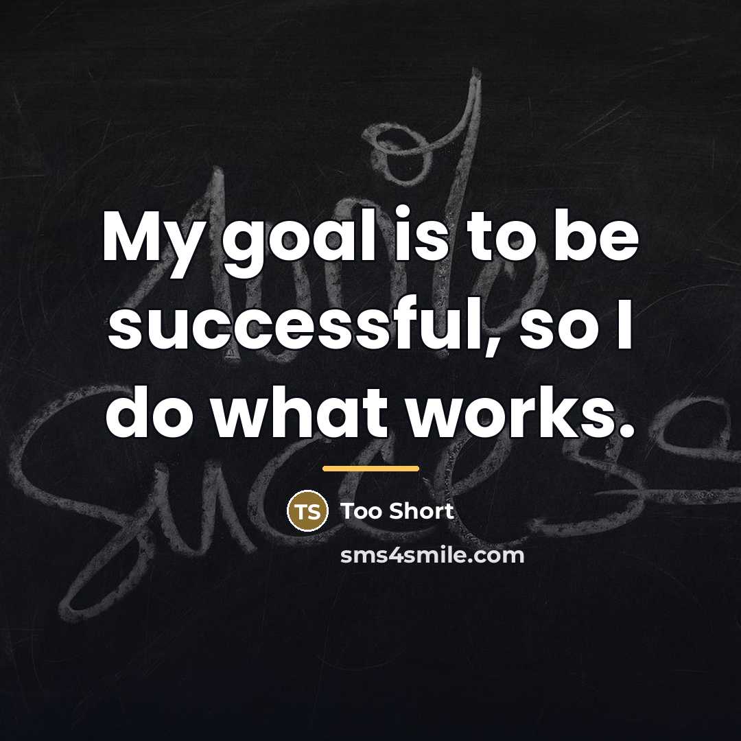 “My goal is to be successful, so I do what…” quote by Too Short