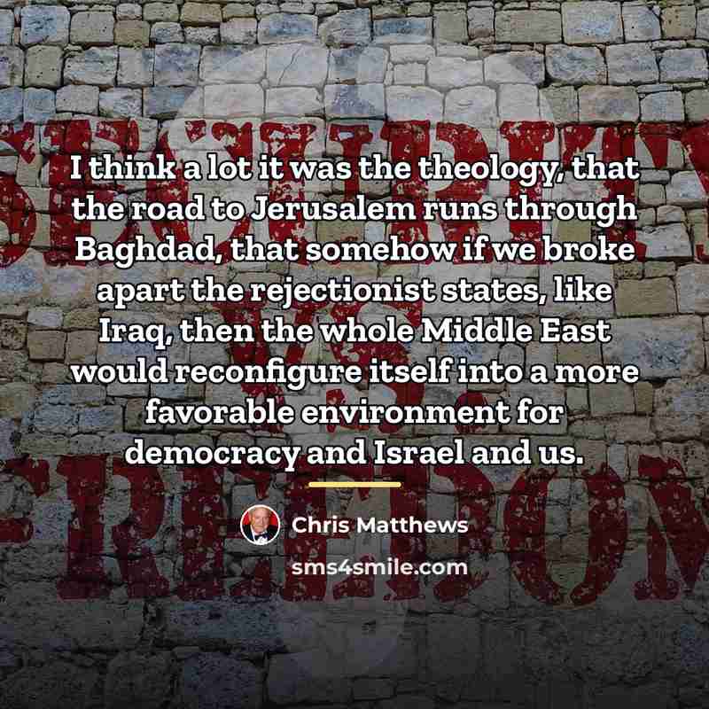 “I think a lot it was the theology, that the…” quote by Chris Matthews