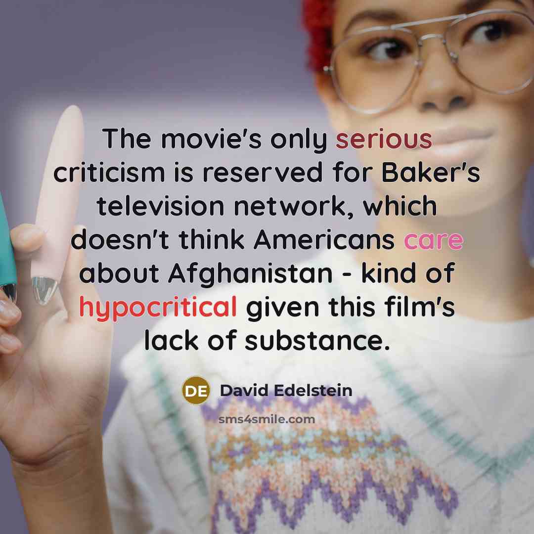 “The movie's only serious criticism is reserved for Baker's television…” quote by David Edelstein