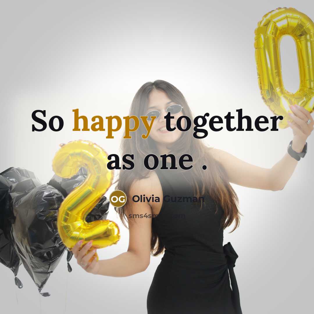 “So happy together as one .…” quote by Olivia Guzman