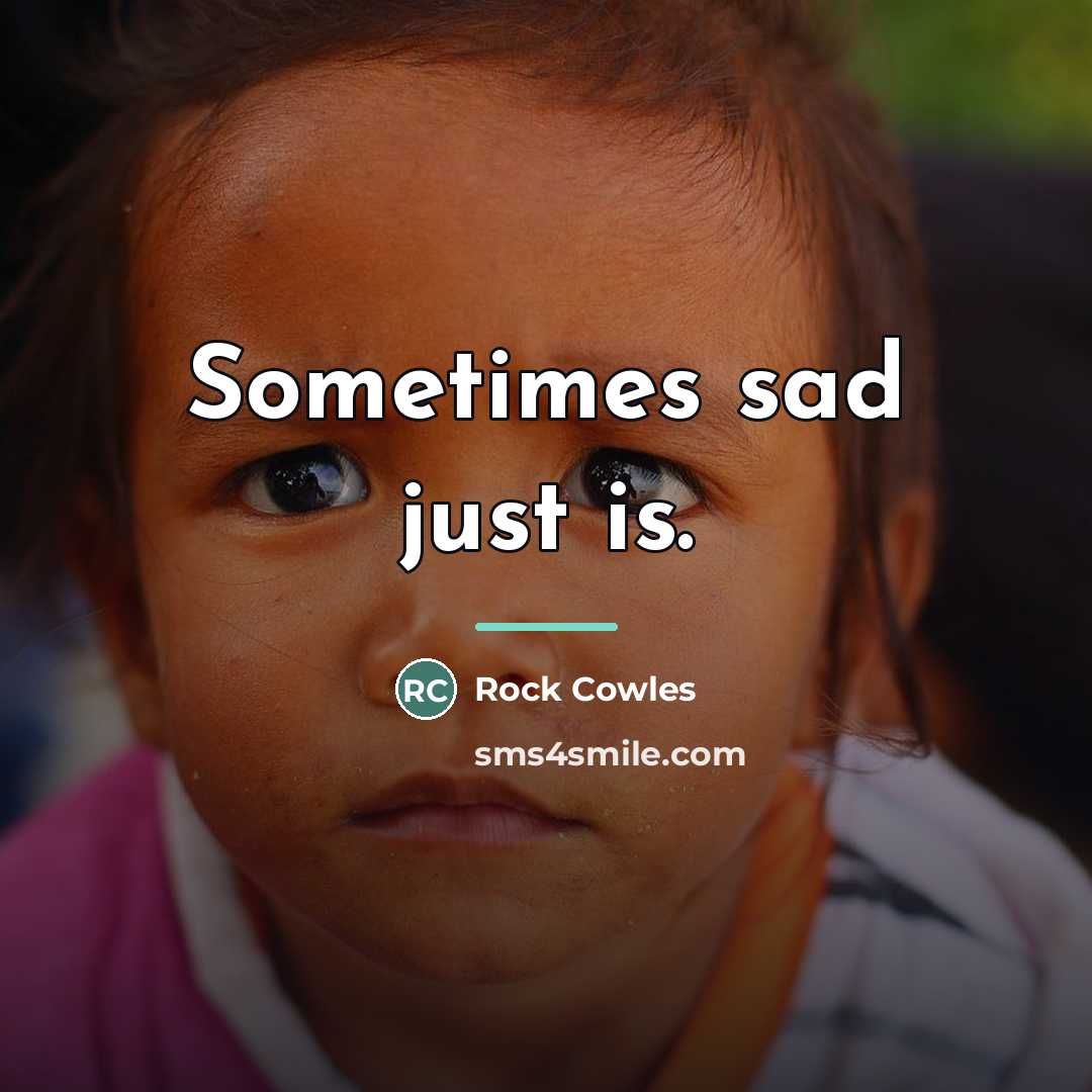 “Sometimes sad just is.…” quote by Rock Cowles