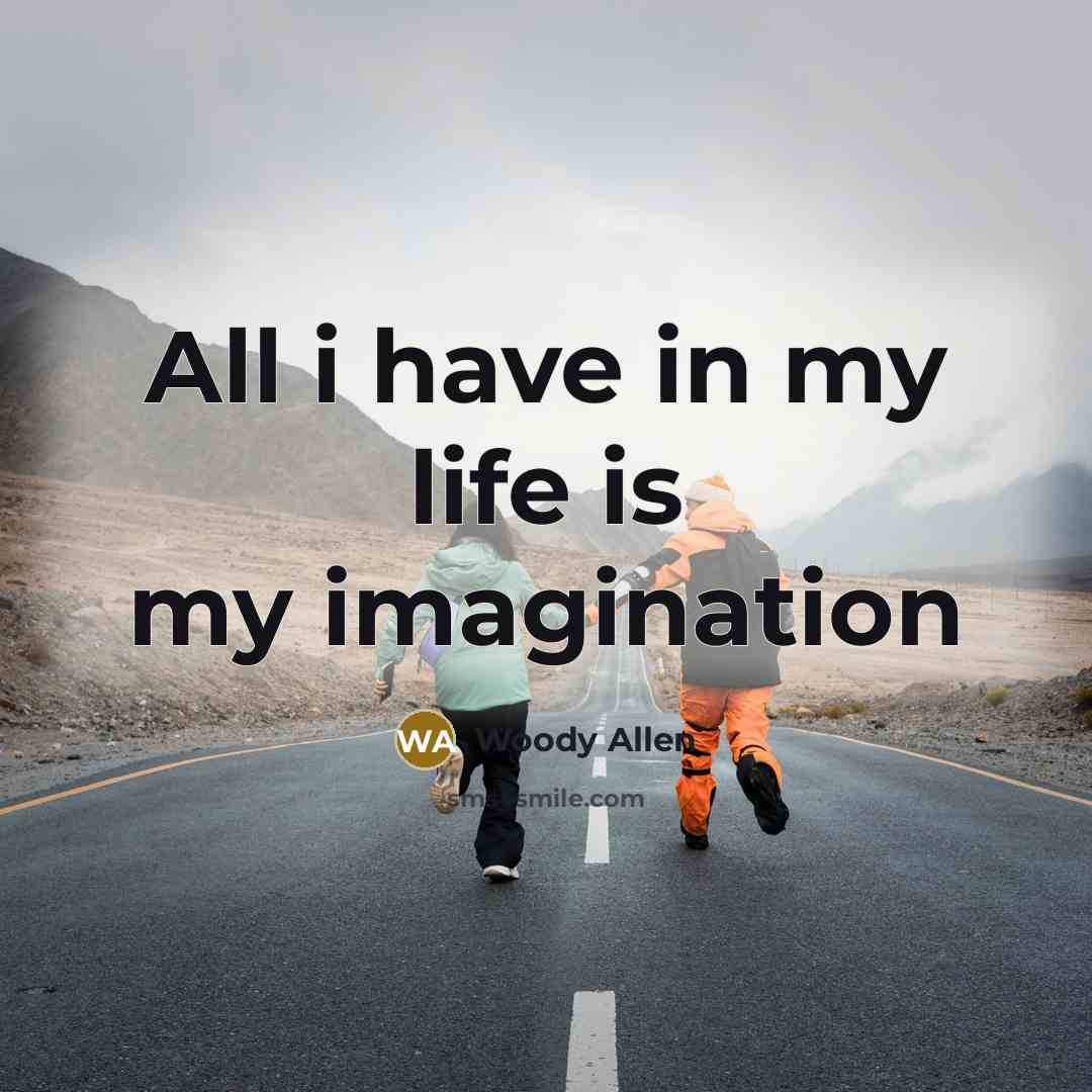 “All i have in my life is my imagination…” quote by Woody Allen