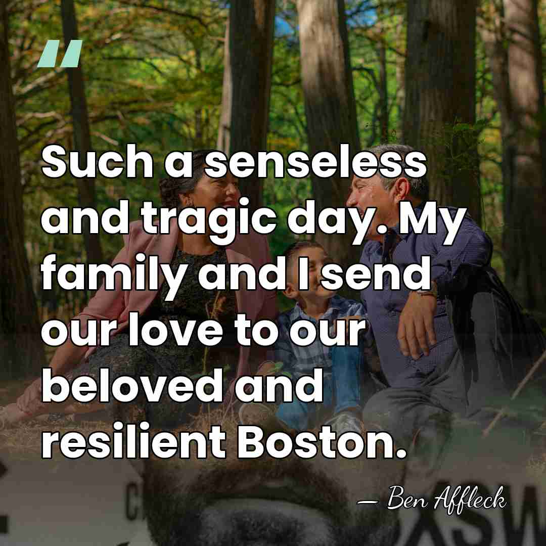 Such a senseless and tragic day. My family and I send our&hellip; - Ben Affleck