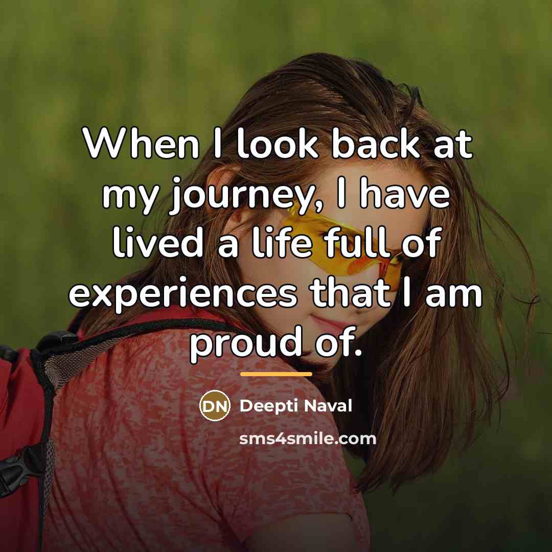 “When I look back at my journey, I have lived…” quote by Deepti Naval