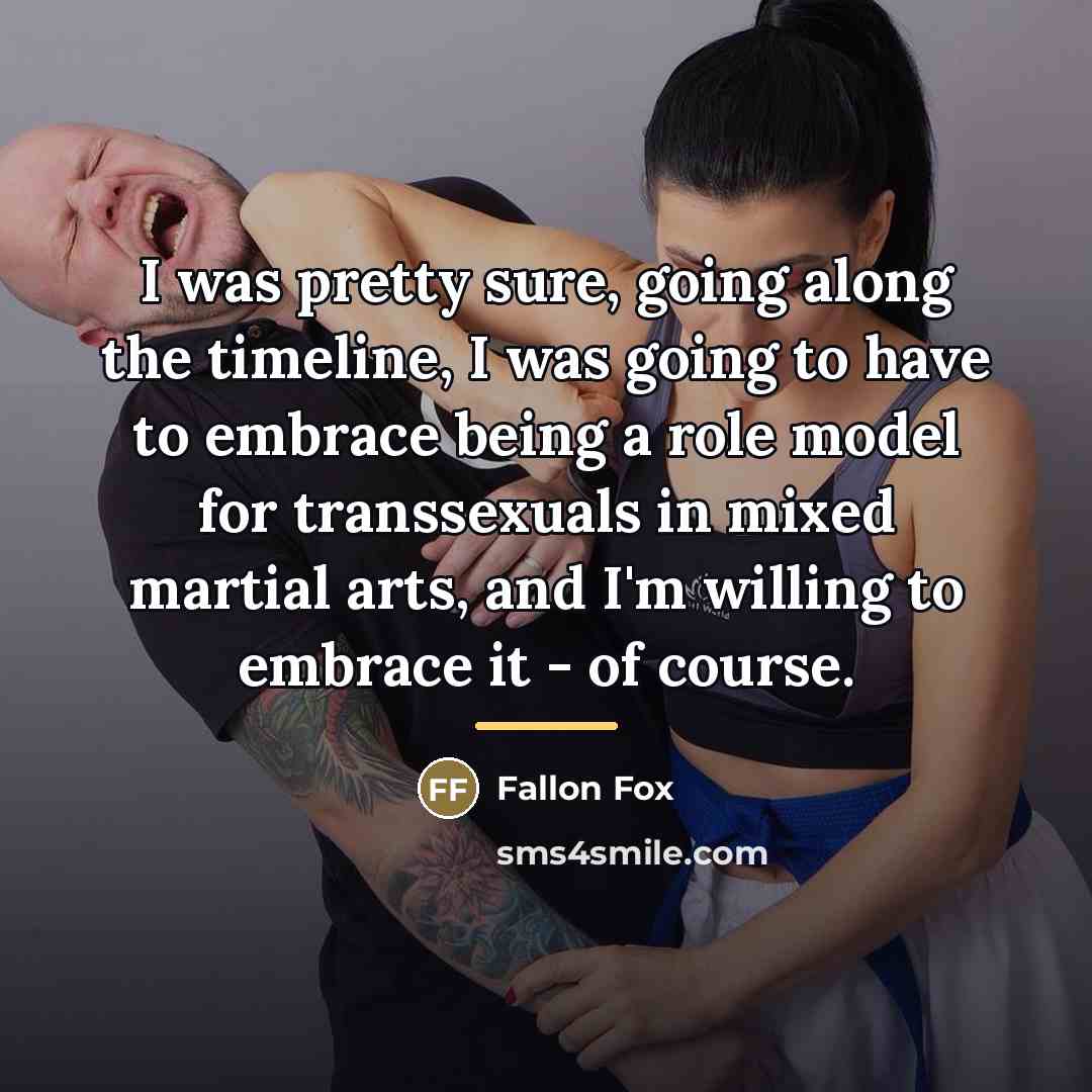 “I was pretty sure, going along the timeline, I was…” quote by Fallon Fox