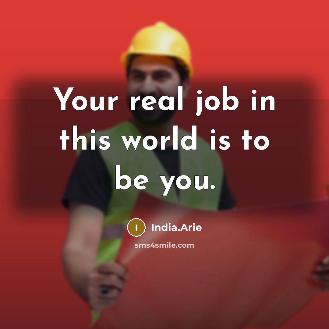“Your real job in this world is to be you.…” quote by India.Arie