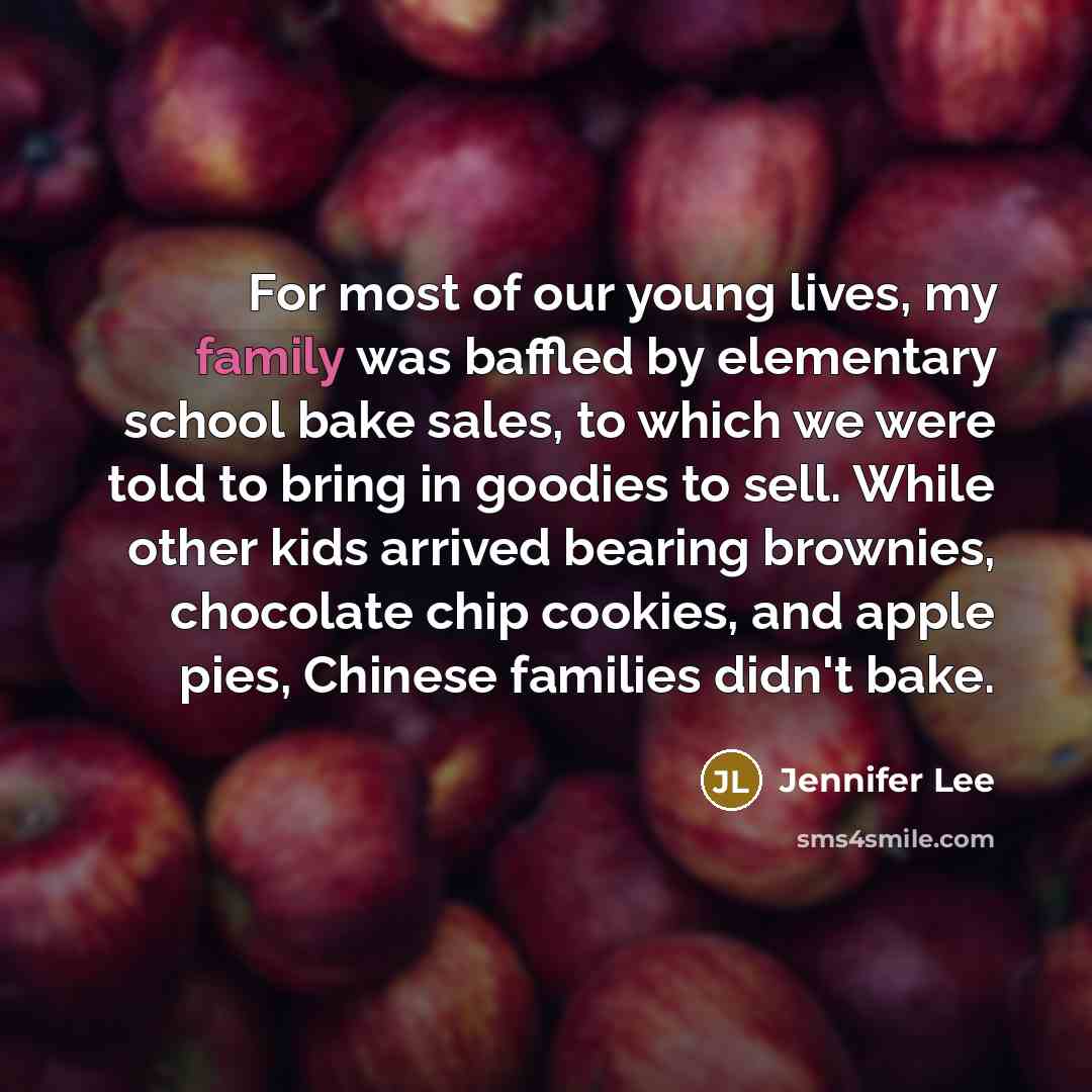 “For most of our young lives, my family was baffled…” quote by Jennifer Lee