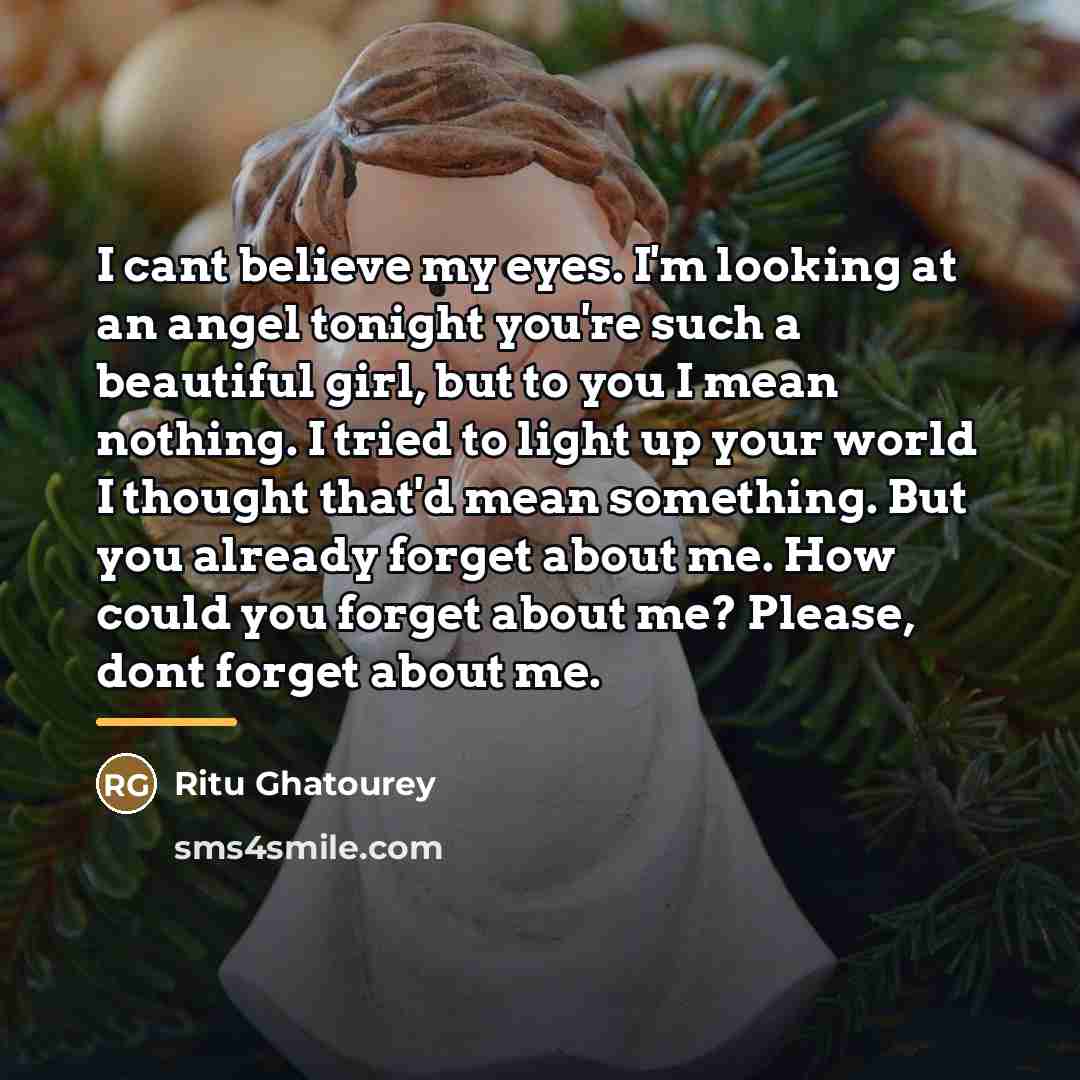 “I cant believe my eyes. I'm looking at an angel…” quote by Ritu Ghatourey