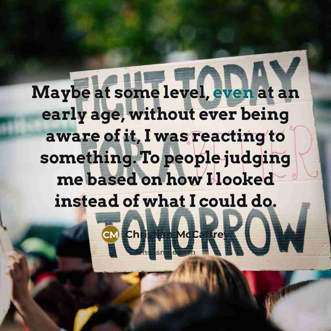“Maybe at some level, even at an early age, without…” quote by Christian McCaffrey