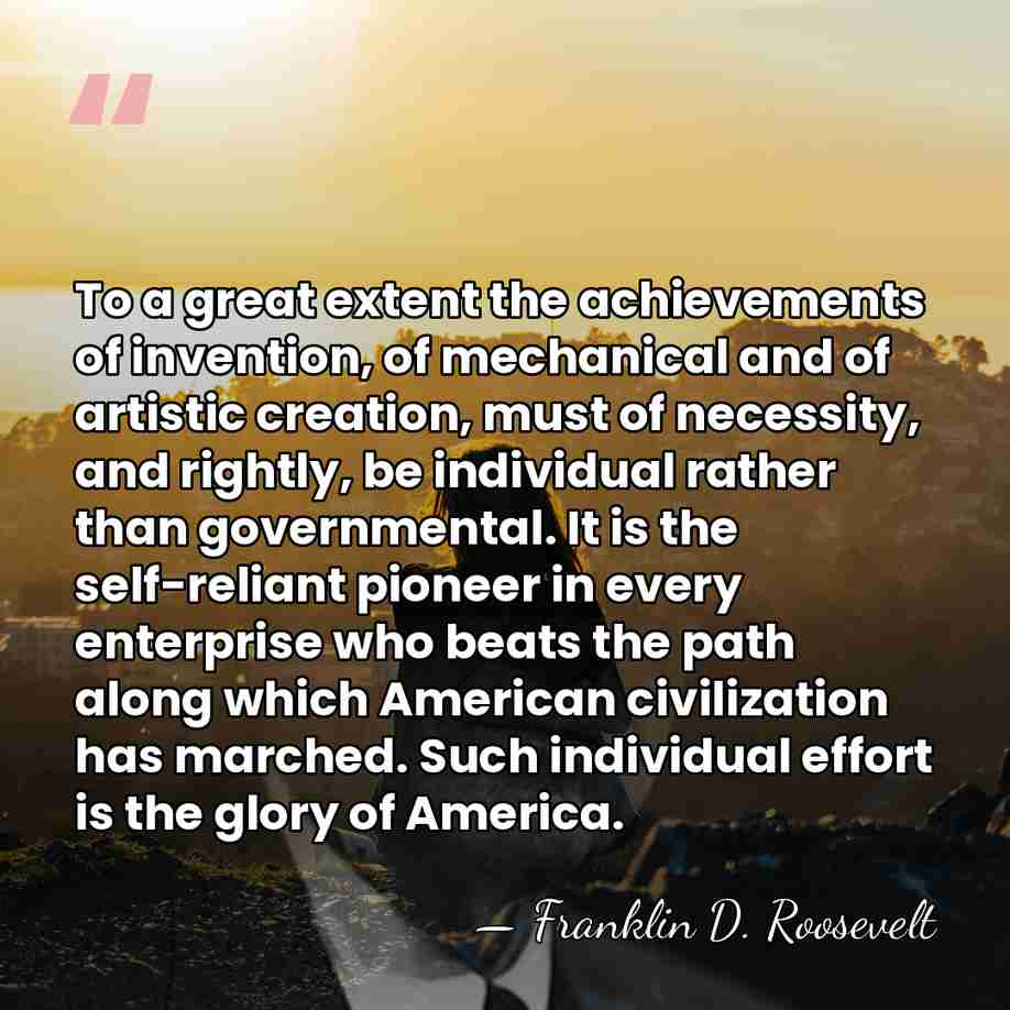 To a great extent the achievements of invention, of mechanical and of&hellip; - Franklin D. Roosevelt