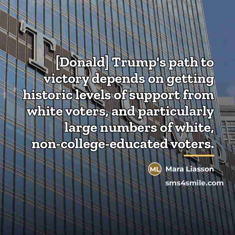 “[Donald] Trump's path to victory depends on getting historic levels…” quote by Mara Liasson