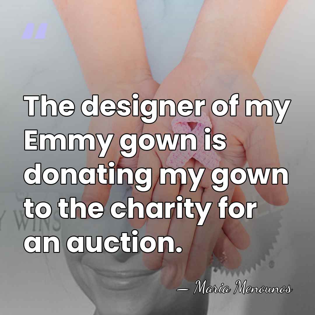 The designer of my Emmy gown is donating my gown to the&hellip; - Maria Menounos