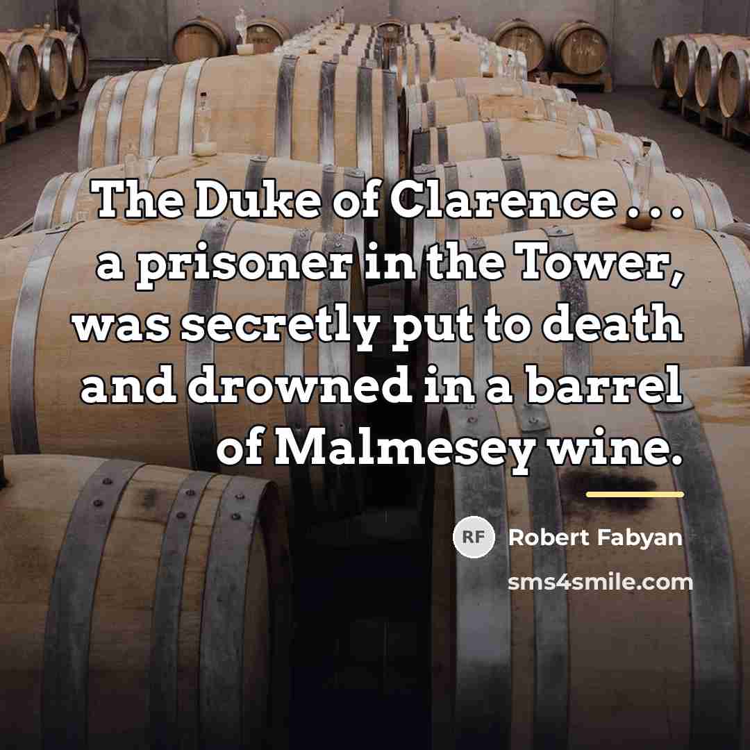 “The Duke of Clarence . . . a prisoner in…” quote by Robert Fabyan