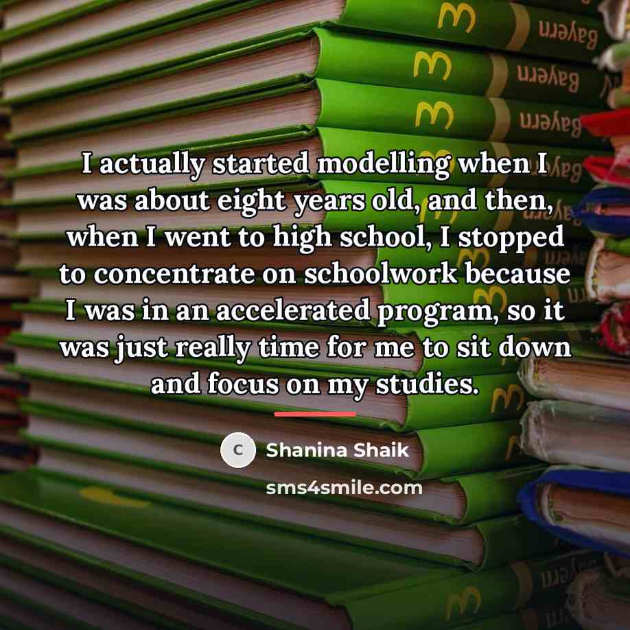 “I actually started modelling when I was about eight years…” quote by Shanina Shaik