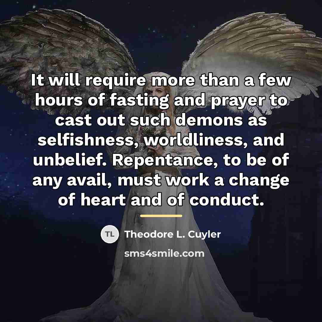 “It will require more than a few hours of fasting…” quote by Theodore L. Cuyler