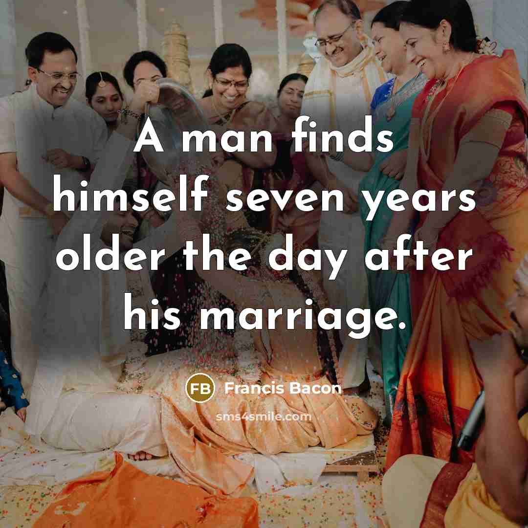 “A man finds himself seven years older the day after…” quote by Francis Bacon