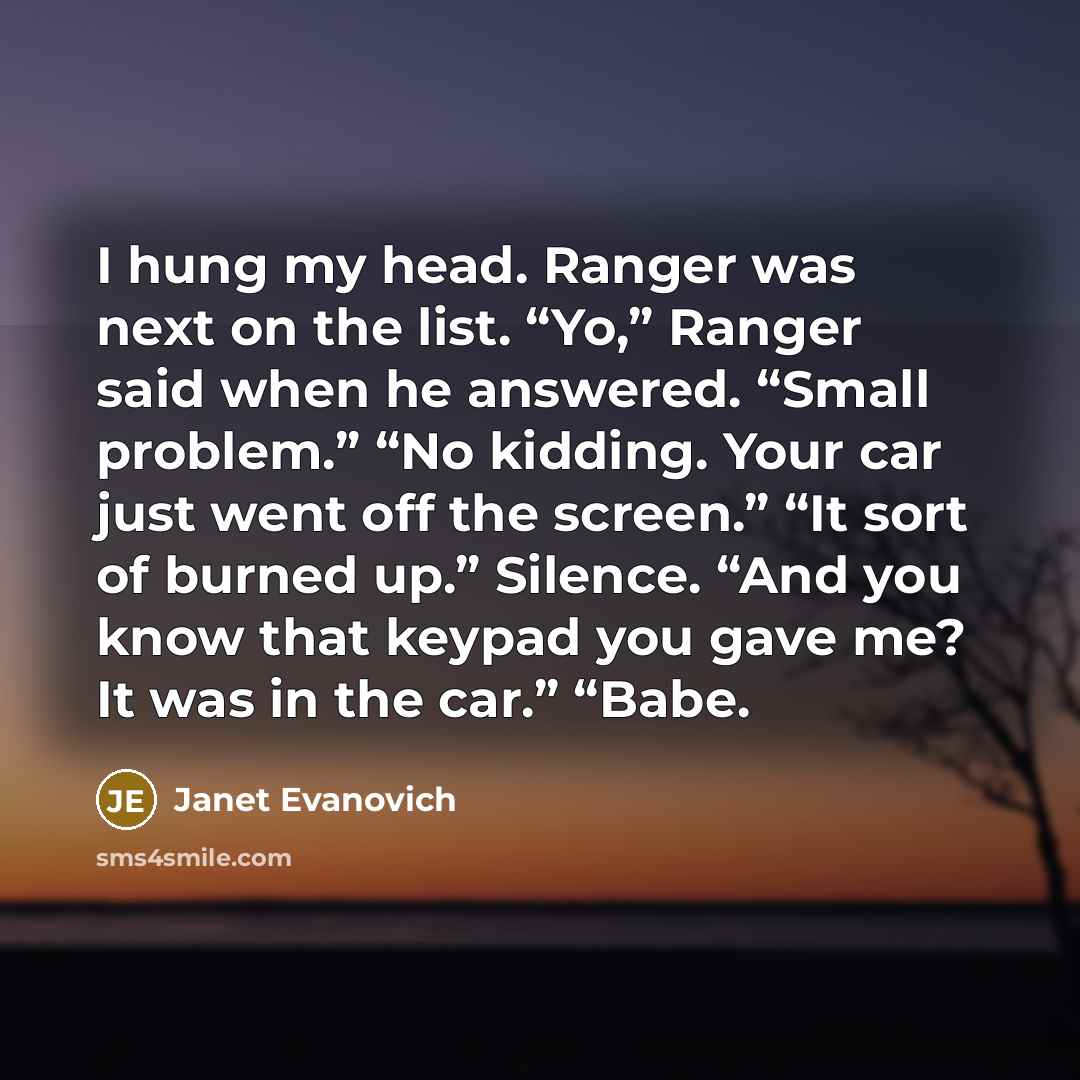 “I hung my head. Ranger was next on the list.…” quote by Janet Evanovich