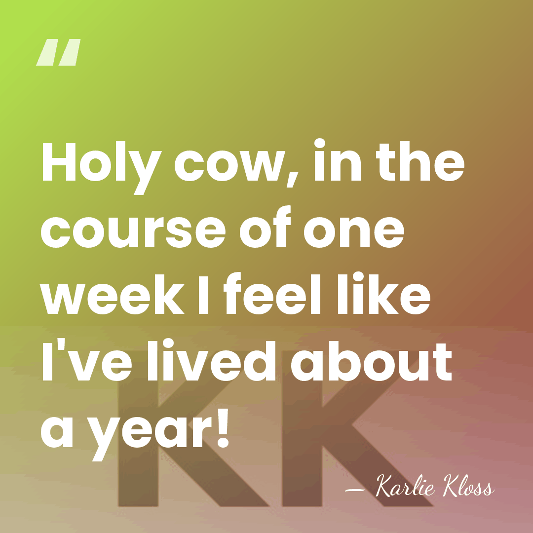 Holy cow, in the course of one week I feel like I've&hellip; - Karlie Kloss