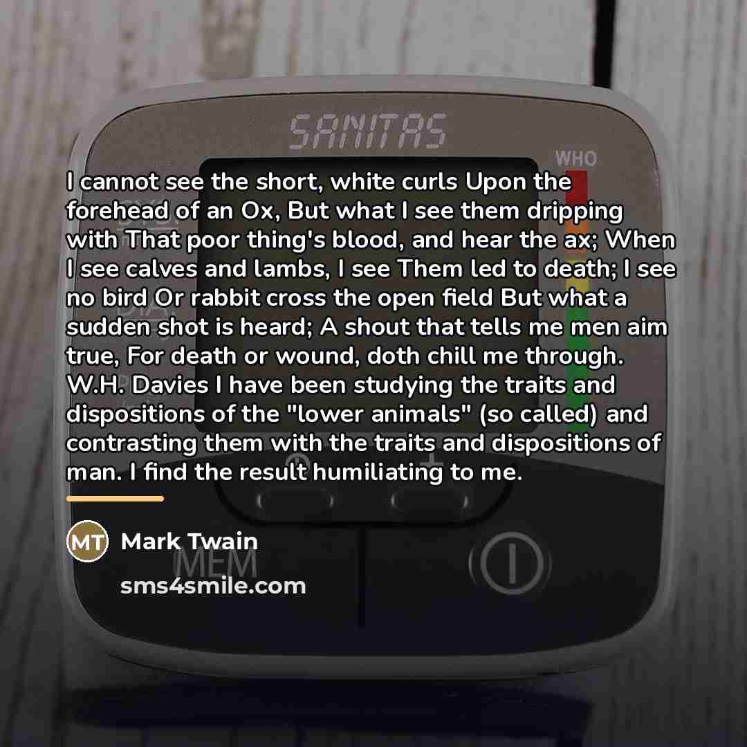 “I cannot see the short, white curls Upon the forehead…” quote by Mark Twain