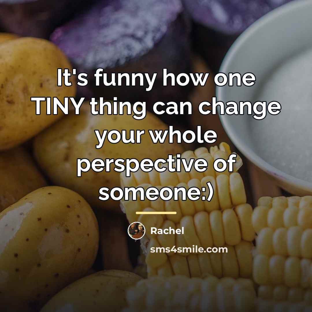 “It's funny how one TINY thing can change your whole…” quote by Rachel