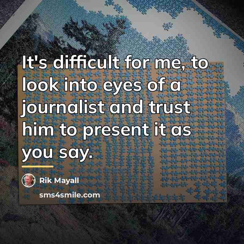 “It's difficult for me, to look into eyes of a…” quote by Rik Mayall