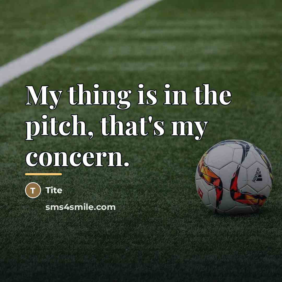 “My thing is in the pitch, that's my concern.…” quote by Tite