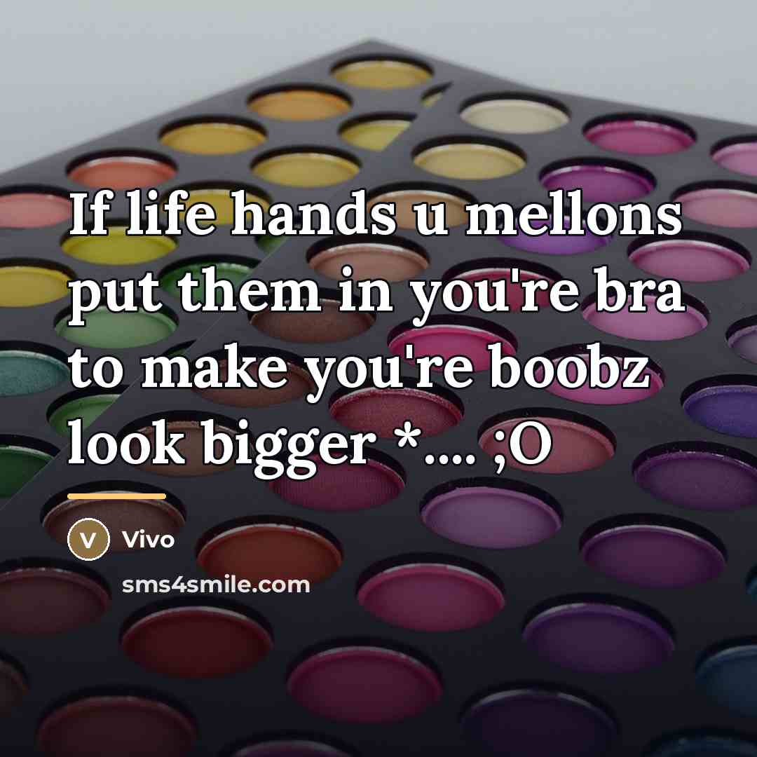 “If life hands u mellons put them in you're bra…” quote by Vivo