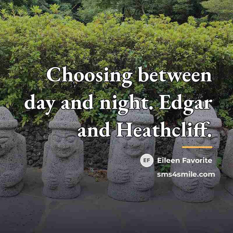 “Choosing between day and night. Edgar and Heathcliff.…” quote by Eileen Favorite