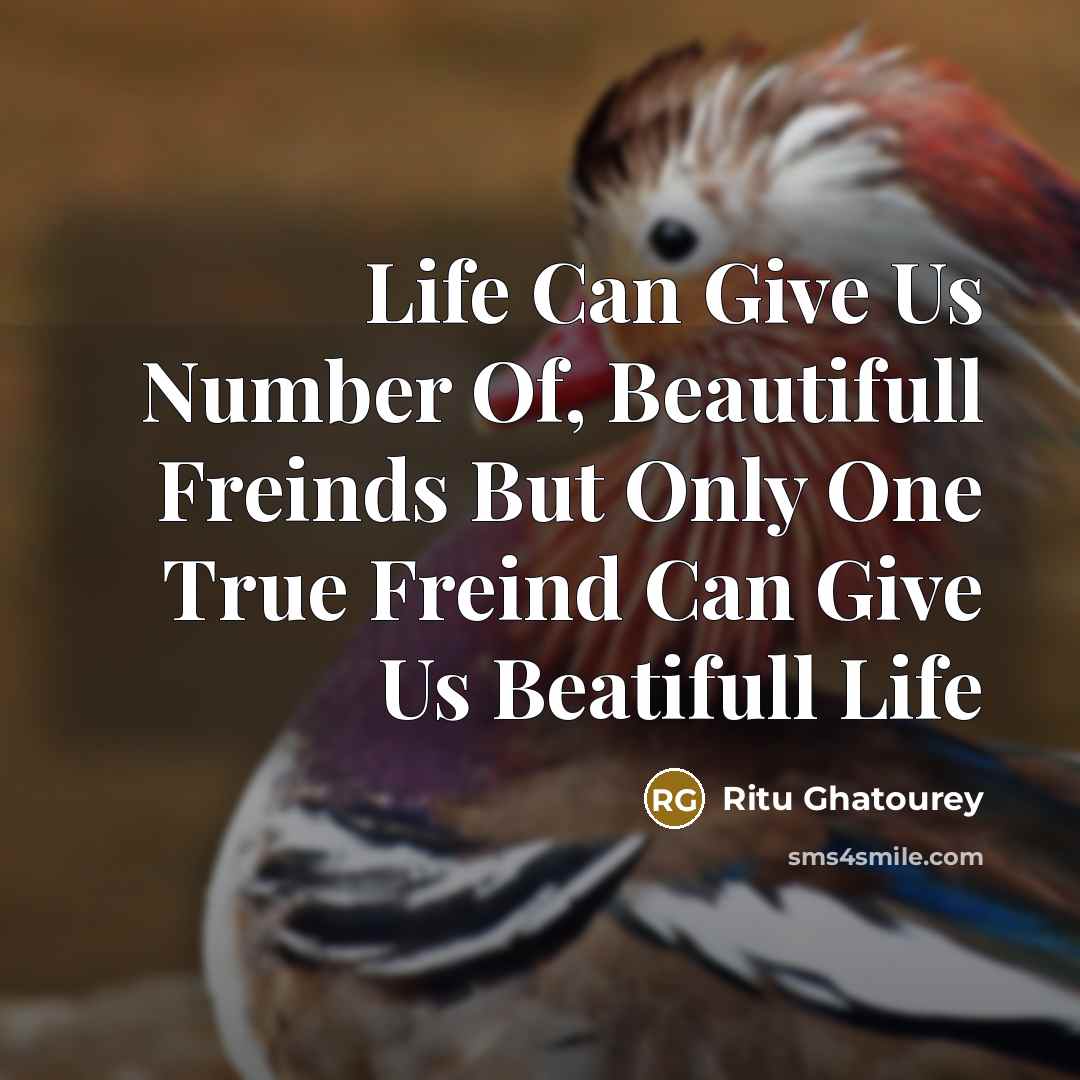 “Life Can Give Us Number Of, Beautifull Freinds But Only…” quote by Ritu Ghatourey