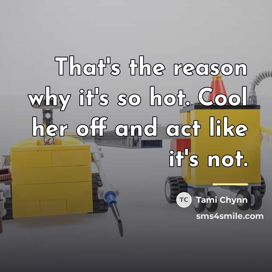 “That's the reason why it's so hot. Cool her off…” quote by Tami Chynn