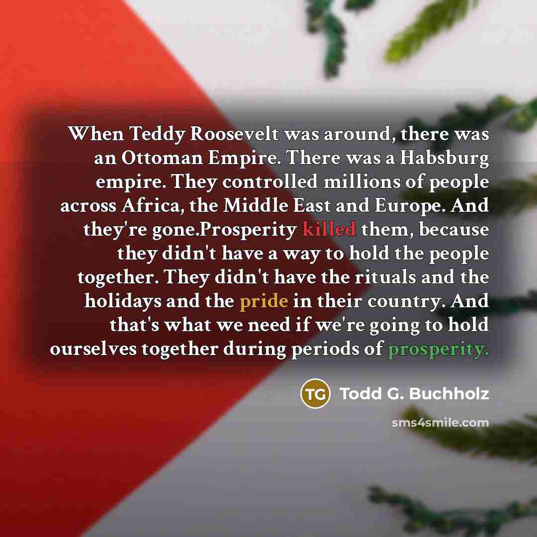 “When Teddy Roosevelt was around, there was an Ottoman Empire.…” quote by Todd G. Buchholz