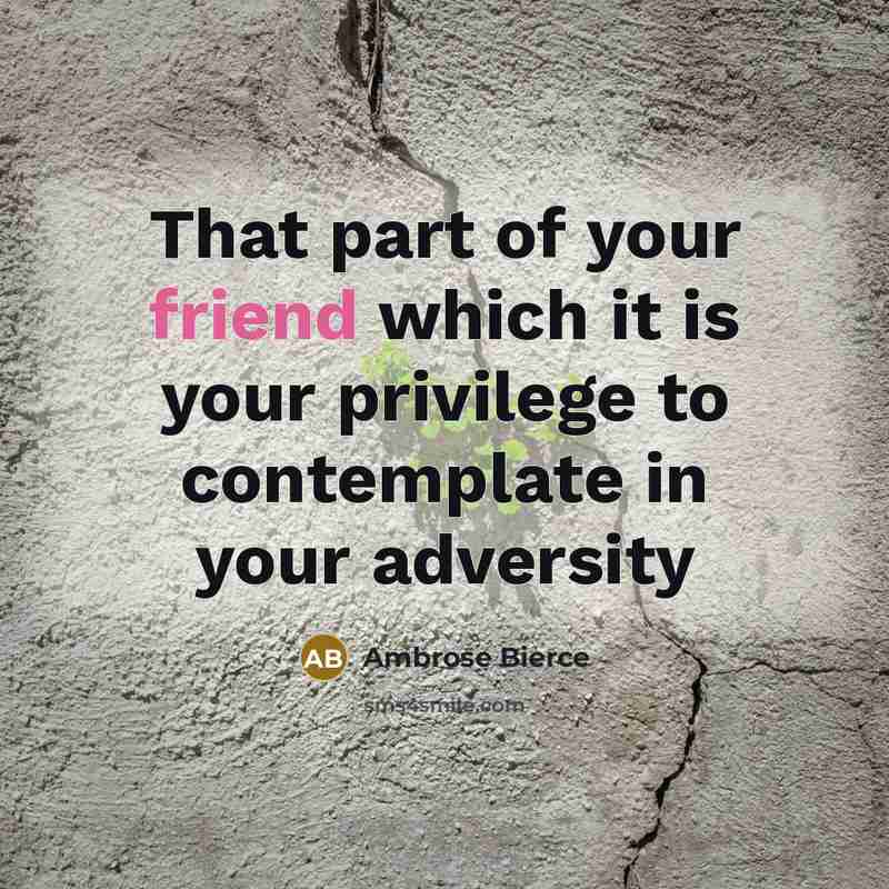 “That part of your friend which it is your privilege…” quote by Ambrose Bierce