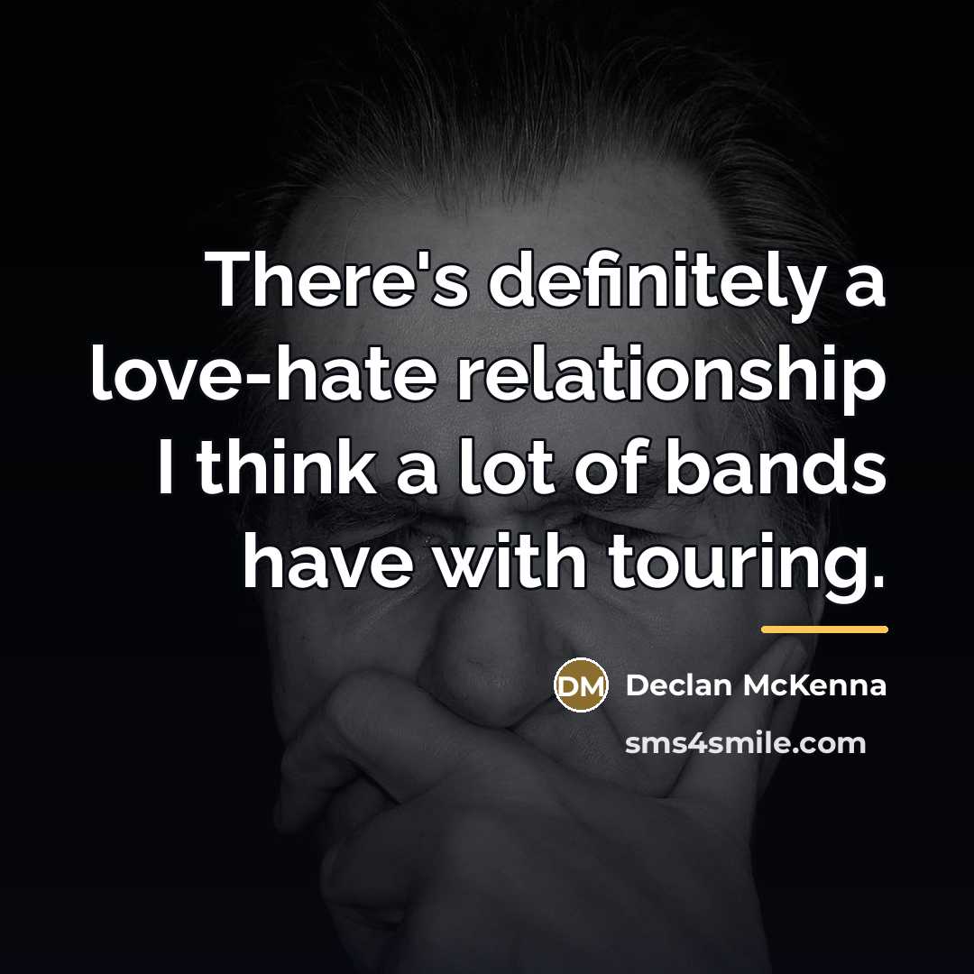 “There's definitely a love-hate relationship I think a lot of…” quote by Declan McKenna
