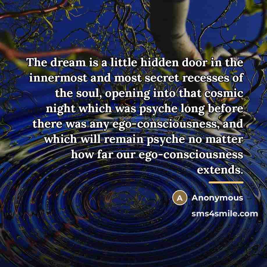 “The dream is a little hidden door in the innermost…” quote by Anonymous