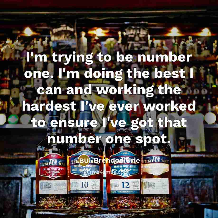 “I'm trying to be number one. I'm doing the best…” quote by Brendon Urie