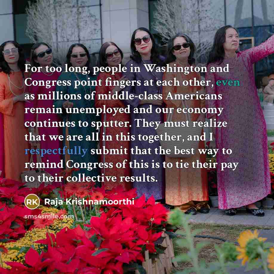 “For too long, people in Washington and Congress point fingers…” quote by Raja Krishnamoorthi