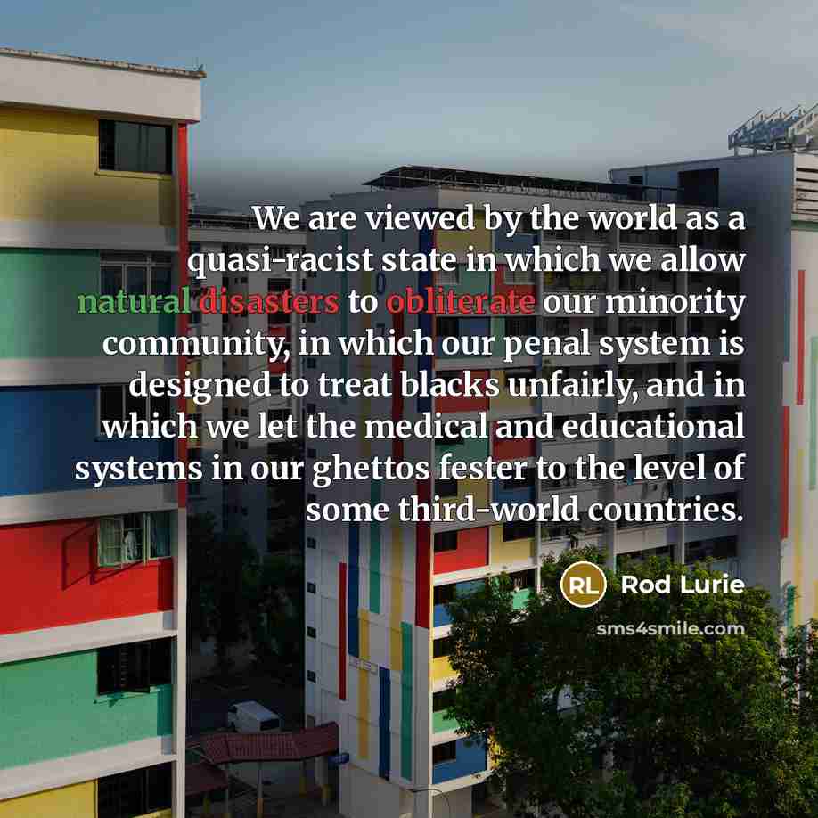 “We are viewed by the world as a quasi-racist state…” quote by Rod Lurie