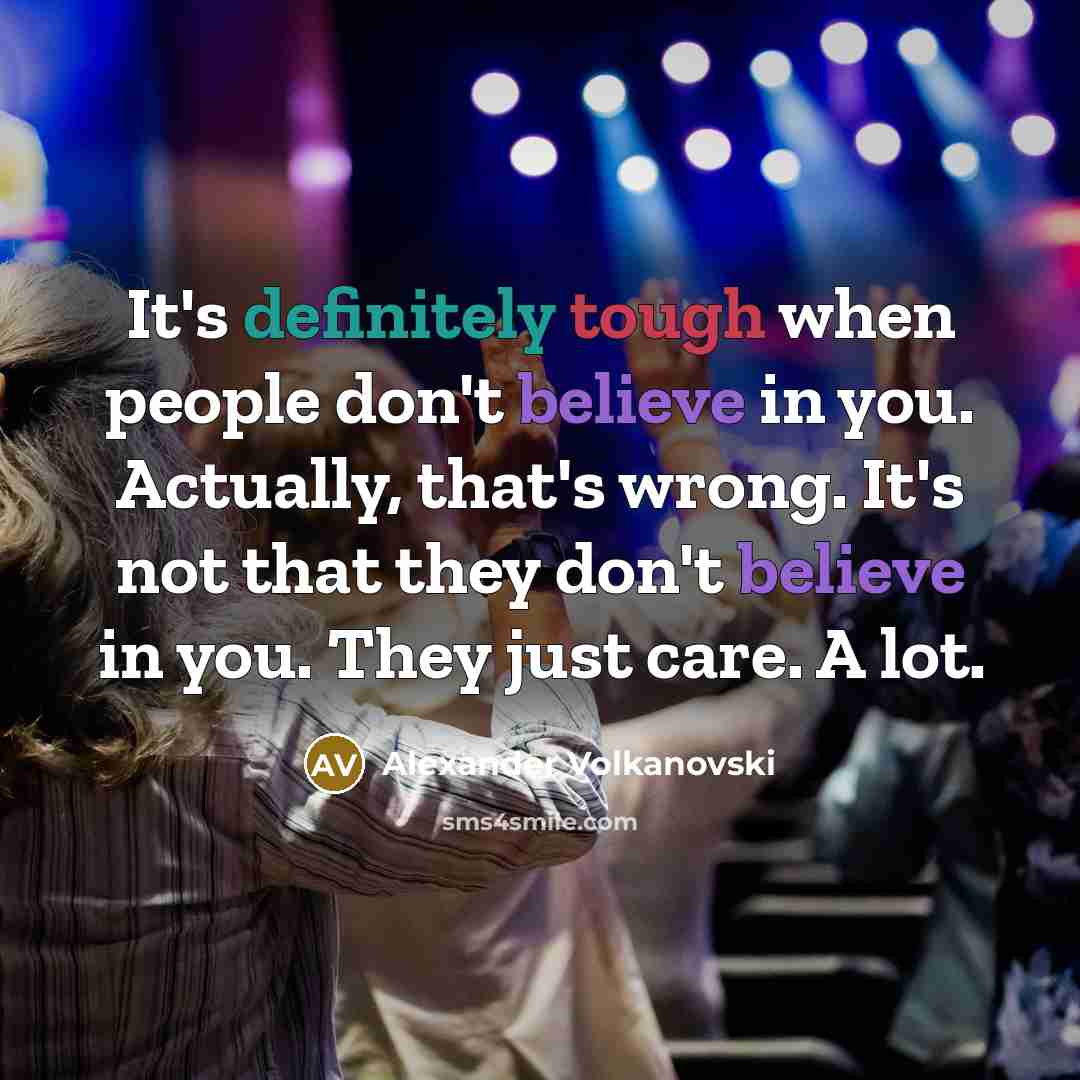 “It's definitely tough when people don't believe in you. Actually,…” quote by Alexander Volkanovski