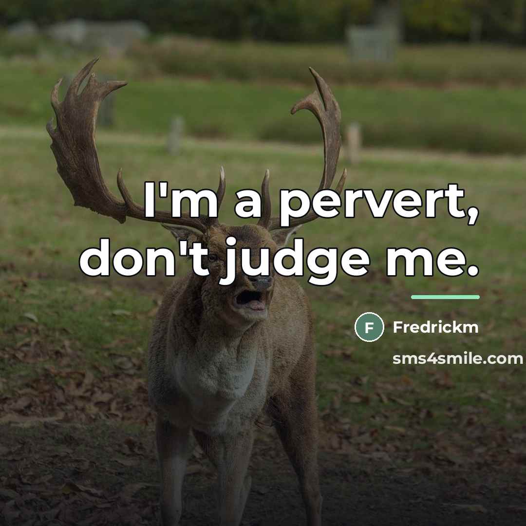 “I'm a pervert, don't judge me.…” quote by Fredrickm