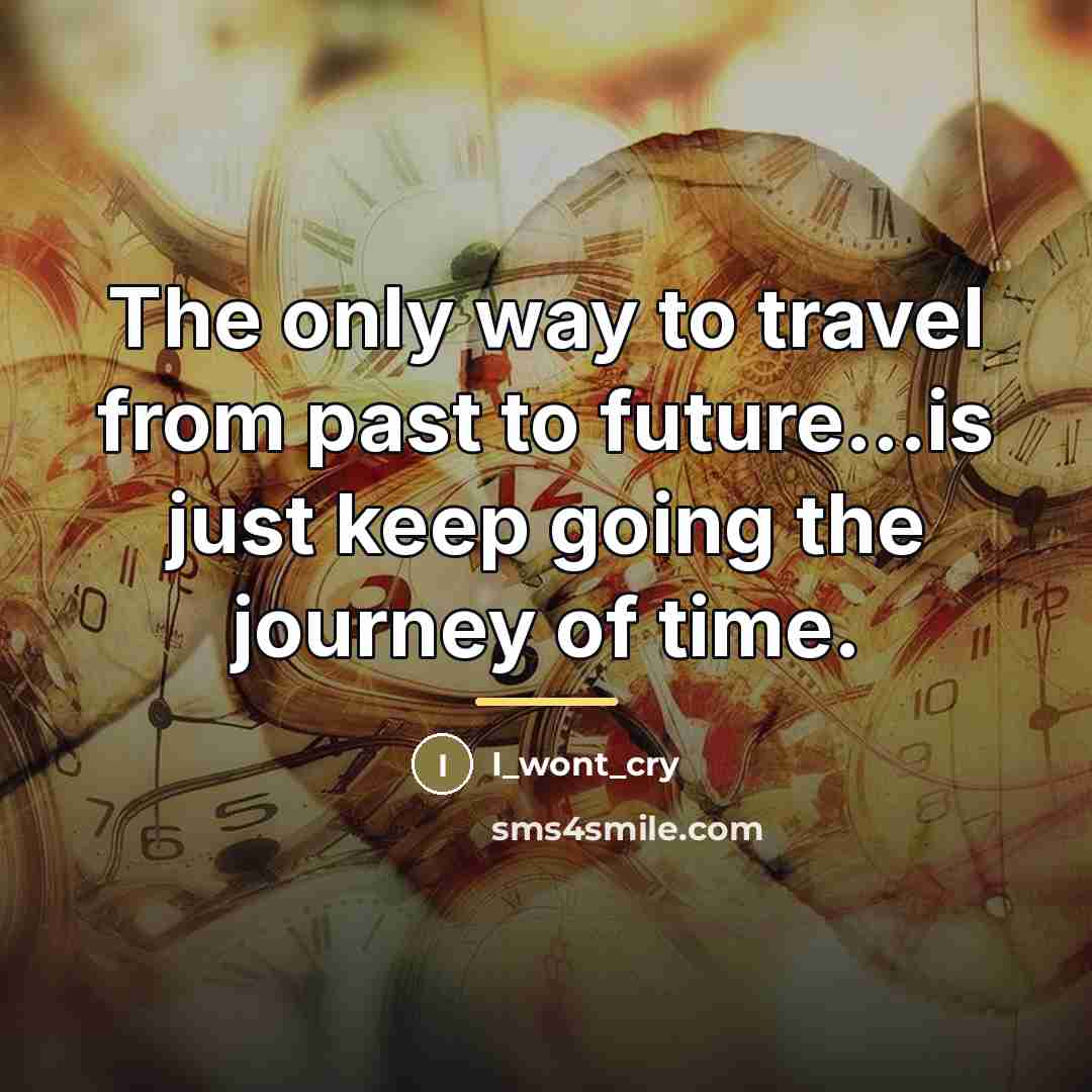 “The only way to travel from past to future...is just…” quote by I_wont_cry