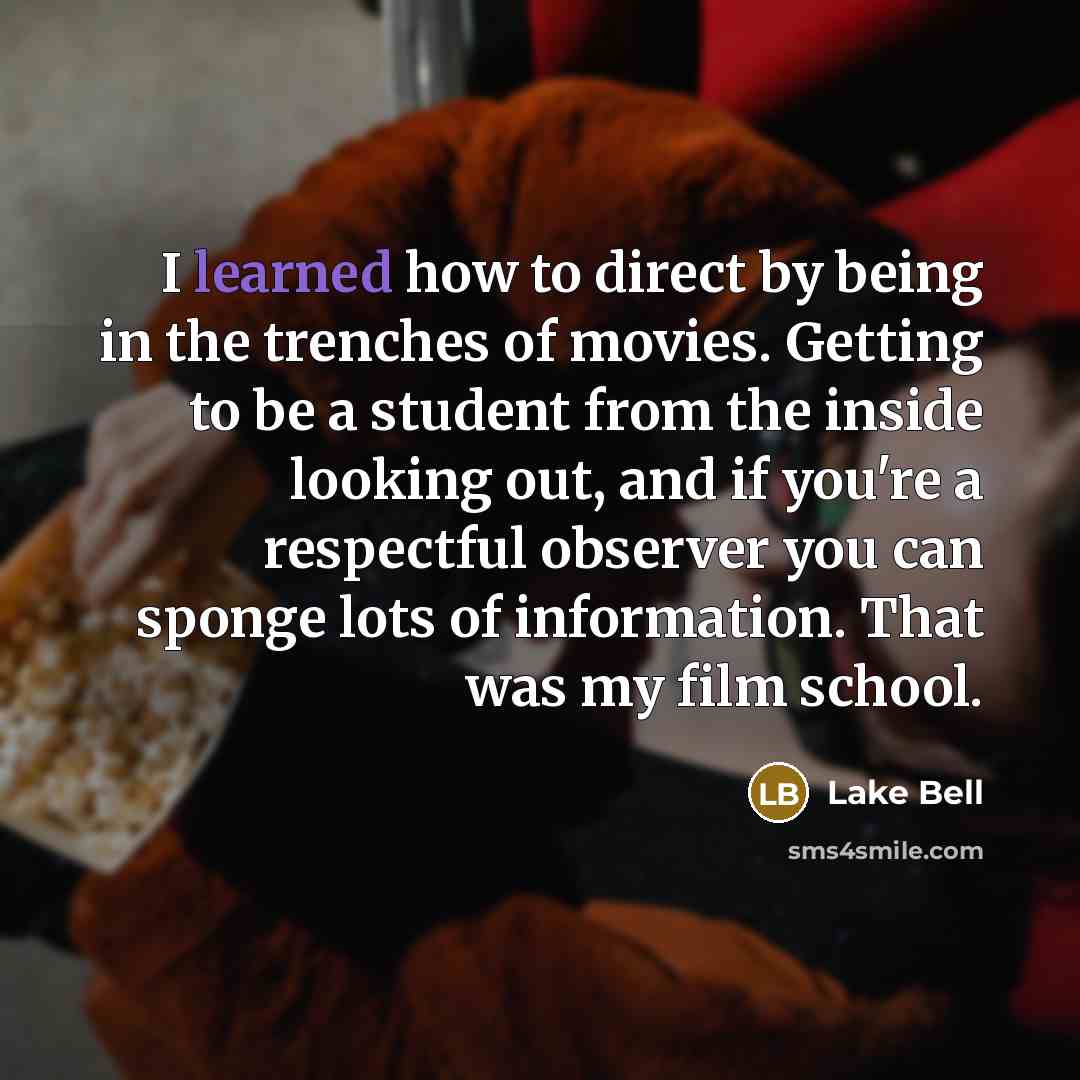 “I learned how to direct by being in the trenches…” quote by Lake Bell
