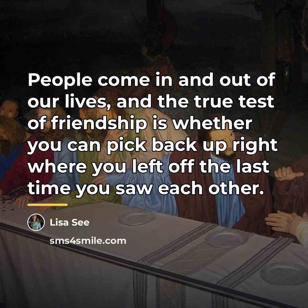 “People come in and out of our lives, and the…” quote by Lisa See