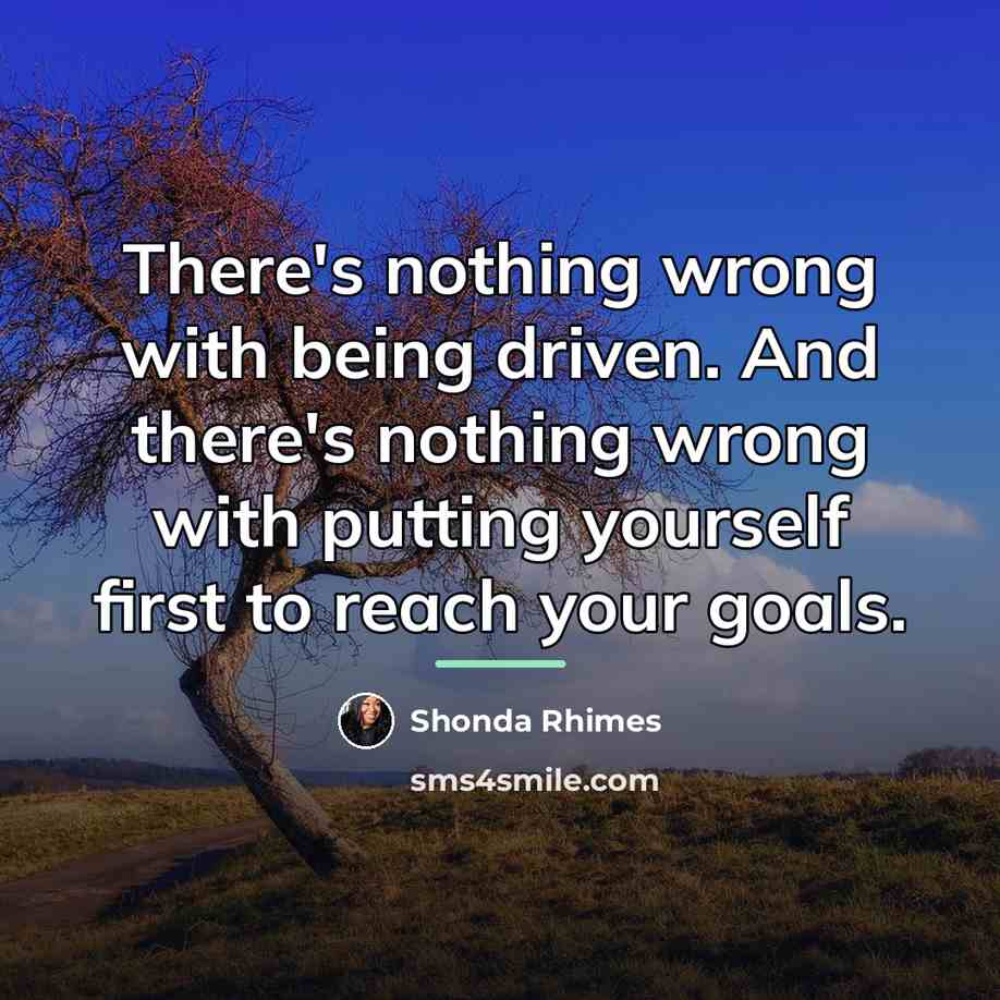 “There's nothing wrong with being driven. And there's nothing wrong…” quote by Shonda Rhimes
