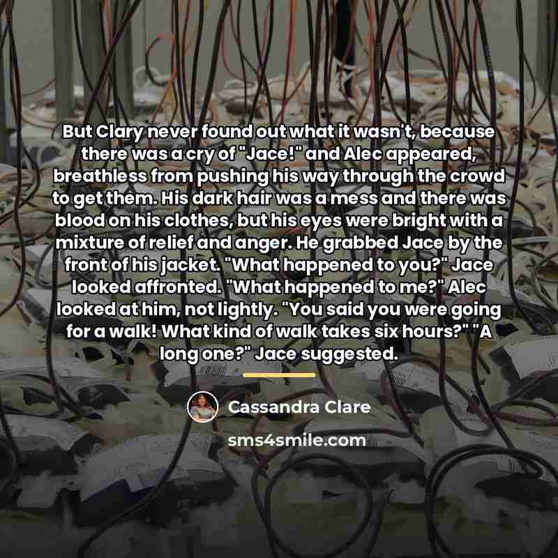 “But Clary never found out what it wasn't, because there…” quote by Cassandra Clare