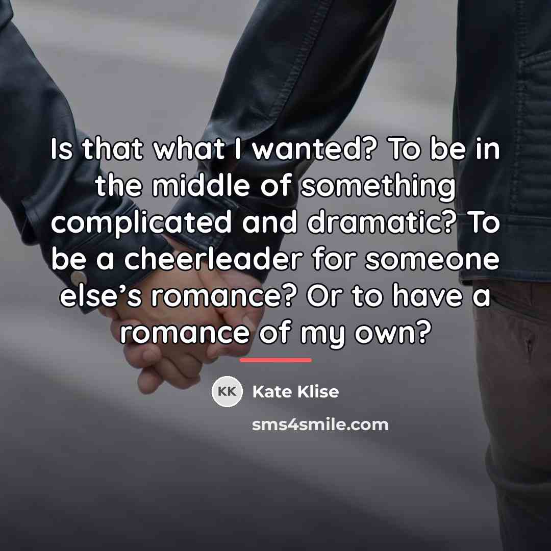 “Is that what I wanted? To be in the middle…” quote by Kate Klise